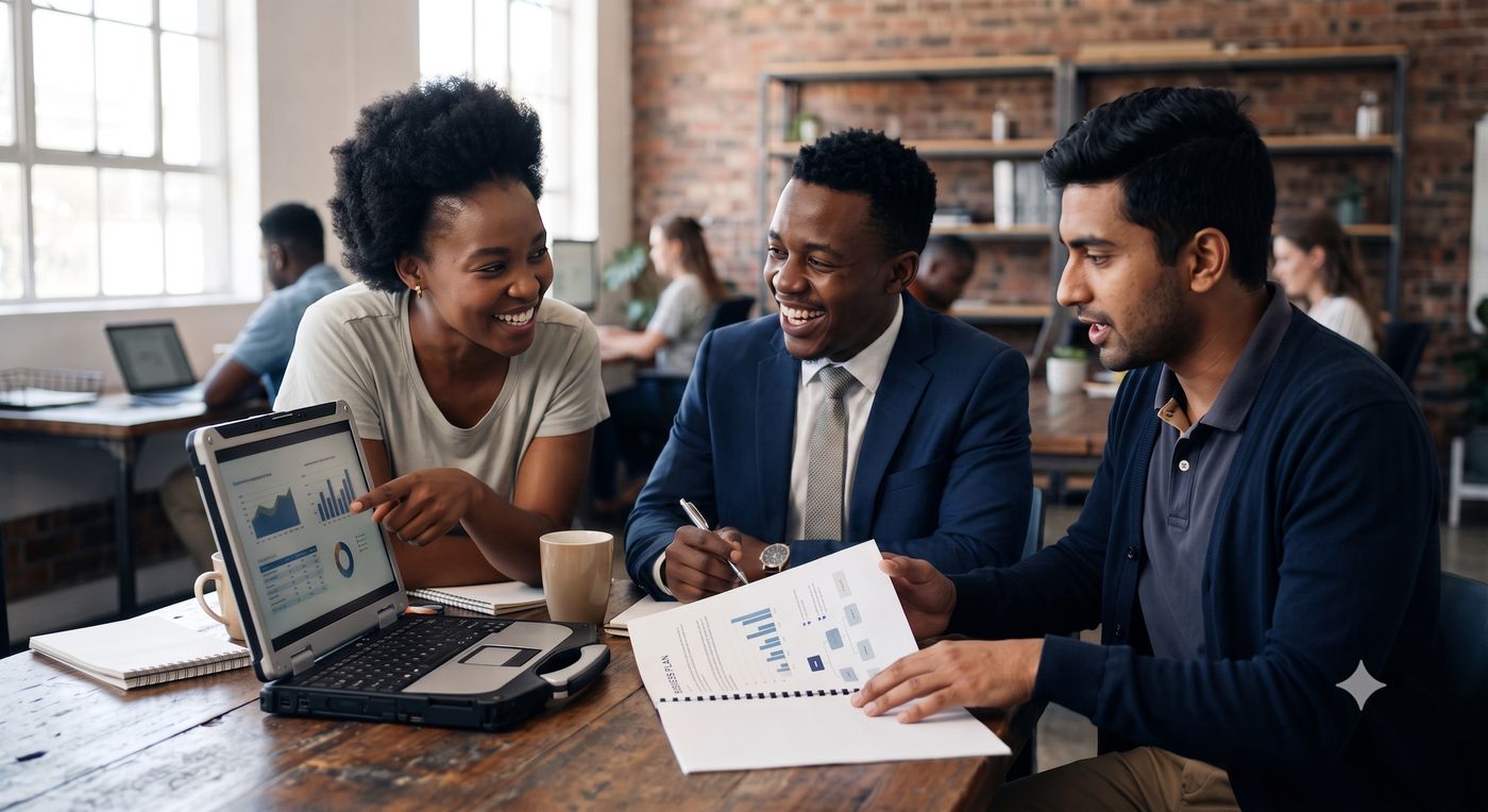 Nigerian entrepreneurs working with AI tools